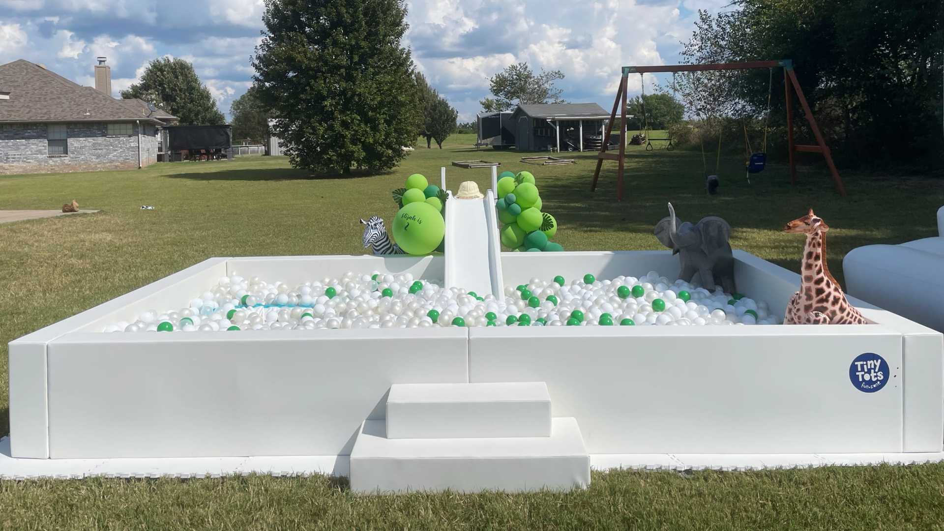 white castle and ball pit